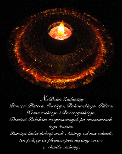 Czarna kartka na dzień zaduszny